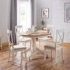 Julian Bowen Davenport Round Pedestal Dining Table With 4 Dining Chairs 1 Julian Bowen Davenport Round Pedestal Dining Table With 4 Dining Chairs -Furniture Store 30794219