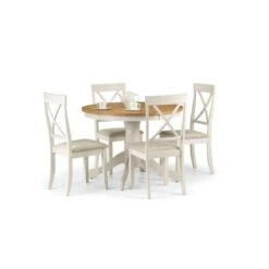 Julian Bowen Davenport Round Pedestal Dining Table With 4 Dining Chairs -Furniture Store 30794219 alt03
