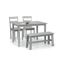 Julian Bowen Kobe Compact Rectangular Dining Table Grey 7 Julian Bowen Kobe Compact Rectangular Dining Table Grey -Furniture Store 30794284 alt02