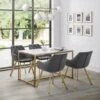 Julian Bowen Scala Rectangular Dining Table Gold -Furniture Store 30794359