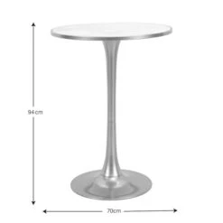 Dunelm Silas White Faux Marble Bar Table Gold 11 Dunelm Silas White Faux Marble Bar Table Gold -Furniture Store 30802254 alt04