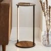 Dunelm Fulton Side Table With LED Lights Rustic Pine 1 Dunelm Fulton Side Table With LED Lights Rustic Pine -Furniture Store 30802439