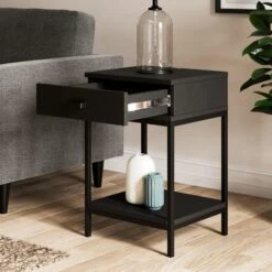 Dunelm Fulton 1 Drawer Side Table -Furniture Store 30803126 alt02