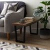Dunelm Freddie Rustic Wood Long Side Table -Furniture Store 30809246