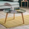 Cedar & Sage Brea Round Coffee Table, Glass