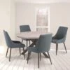 Dunelm Rimini Round 4 Seater Dining Table Light Grey -Furniture Store 30816951