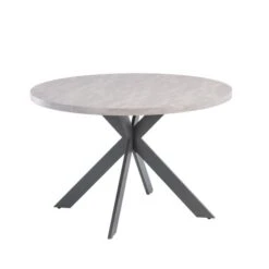 Dunelm Rimini Round 4 Seater Dining Table Light Grey -Furniture Store 30816951 alt01