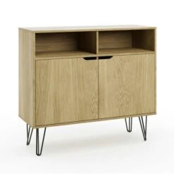 Dunelm Bella 2 Door Sideboard Oak Effect -Furniture Store 30817125 alt05
