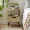 Dunelm Bella 1 Drawer Bedside Oak Effect -Furniture Store 30817127
