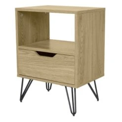 Dunelm Bella 1 Drawer Bedside Oak Effect -Furniture Store 30817127 alt02