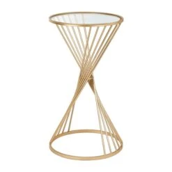 Pacific Lifestyle Pacific Liberty Side Table, Iron & Glass -Furniture Store 30821672 alt02