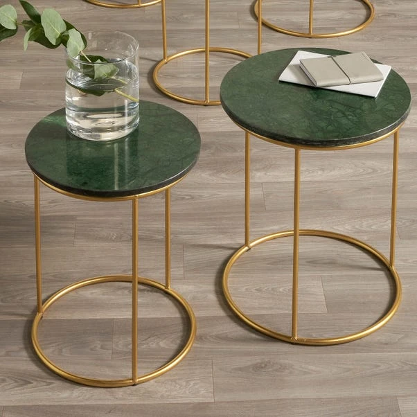 Pacific Lifestyle Pacific Milly Set Of 2 Nest Of Side Tables, Marble 3 Pacific Lifestyle Pacific Milly Set Of 2 Nest Of Side Tables, Marble