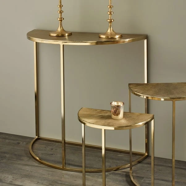 Pacific Lifestyle Pacific Ginko Console Table, Gold Aluminium 3 Pacific Lifestyle Pacific Ginko Console Table, Gold Aluminium