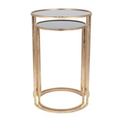 Pacific Lifestyle Pacific Veneziano Set Of 2 Nest Of Tables, Iron & Glass 11 Pacific Lifestyle Pacific Veneziano Set Of 2 Nest Of Tables, Iron & Glass -Furniture Store 30821749 alt03