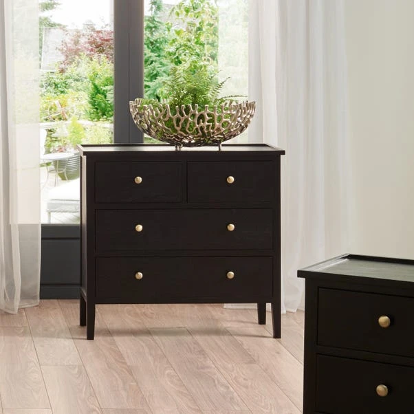 Pacific Lifestyle Pacific Chelmsford 4 Drawer Chest, Black Painted Pine 3 Pacific Lifestyle Pacific Chelmsford 4 Drawer Chest, Black Painted Pine