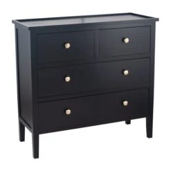 Pacific Lifestyle Pacific Chelmsford 4 Drawer Chest, Black Painted Pine 9 Pacific Lifestyle Pacific Chelmsford 4 Drawer Chest, Black Painted Pine -Furniture Store 30821759 alt02