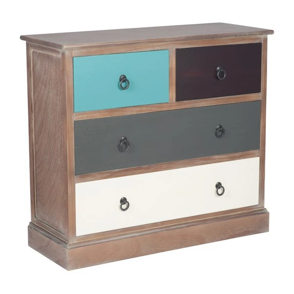 Pacific Lifestyle Pacific Loft 4 Wide Drawer Chest, Pine 5 Pacific Lifestyle Pacific Loft 4 Wide Drawer Chest, Pine - Image 3